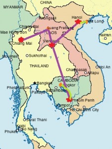 ThailandVietnamLaosandCambodia map